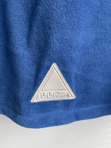 New L.L. Bean Kids Fleece Pullover Half Zip Solid Blue XS/6 Unisex - Picture 5 of 6