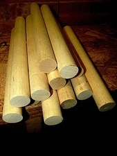 6 PIECES MAPLE ROUND DOWEL RODS 36" LONG 1 1/8" DIAMETER