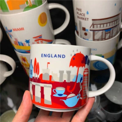 Starbucks 414ml/14Oz Global City Paris London "You Are Here"Coffee Mugs Cup GB