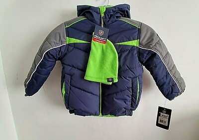 NWTS Protection System Boys Atlantic Weather Resistant Puffer Jacket & Hat 4T