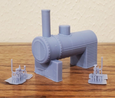 O Scale Horizontal Boiler - 3D Printed