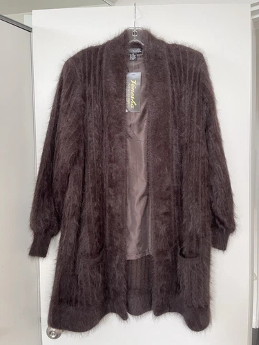 NWT Venesha Angora Brown Cardigan/Jacket, XL