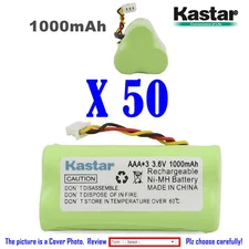 Kastar 50-Pack 1000mAh for Symbol LS-4278 82-67705-01 BTRY-LS42RAAOE-01 Scanner