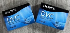 Sony Premium Mini DV DVC Digital Video Cassette Tape 60 Minutes Lot Of 2