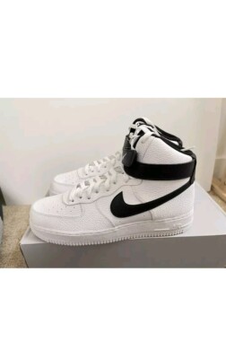 Size 08- Nike Air Force 1 White Black Retro OGz