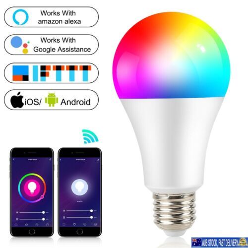 E27 15W LED WIFI Bluetooth Bulb Light Globe For Alexa Google Home RGB Color Lamp - Picture 3 of 12