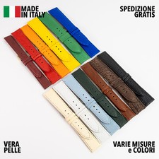 CINTURINO OROLOGIO ARTIGIANALE MADE IN ITALY VERA PELLE STAMPA ELEFANTE + MISURE