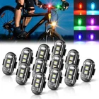 12Pods Wireless RGB Strobe Lights USB Rechargeable Remote Bike/ATV Motor Lights