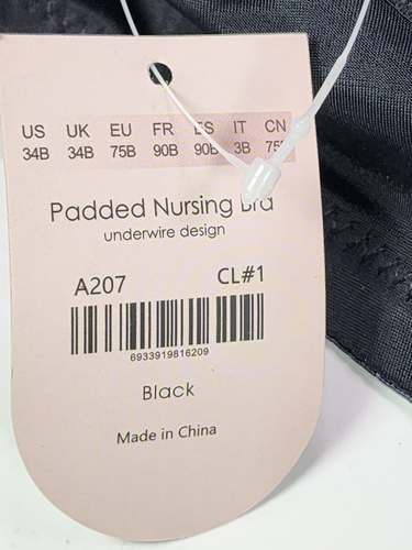 Gratlin Nursing Padded Bra Breast Feeding Underwired Support Full Coverage 34B - Picture 6 of 9