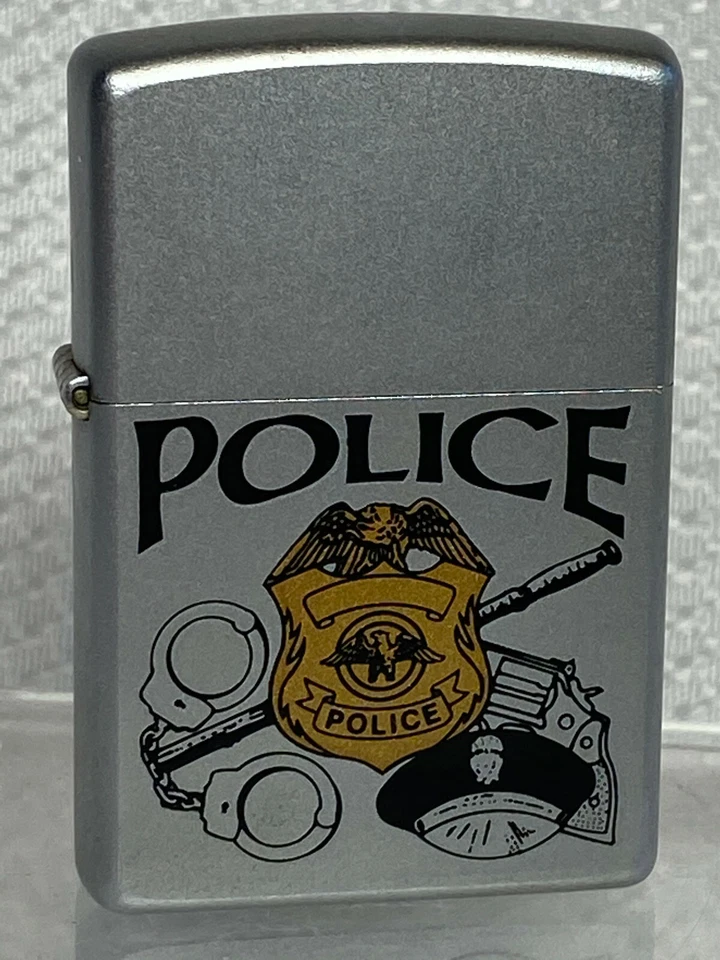 Encendedor Zippo Police 2001 cromo satinado serie Work Foto 2 de 4