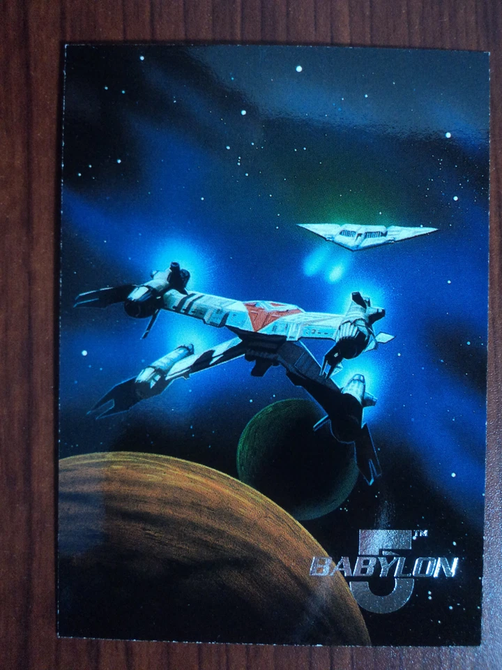 1995 FLEER ULTRA BABYLON 5 - SPACE GALLERY CARD - ( 3 OF 8 ) - RAIDER SHIPS - Image 3 of 4