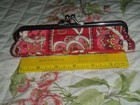 Vera Bradley Kisslock slim case quilted fabric pretty pink floral pattern lined — photo 9