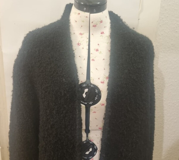 THE WHITE COMPANY Ladies Black Wool Blend Long Coatigan Size 16 - CG