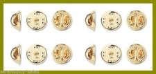 12 Replacement CLUTCH BACKS  Tie Tacks or Scatter Pins GOLD Tone Pinch Clutches