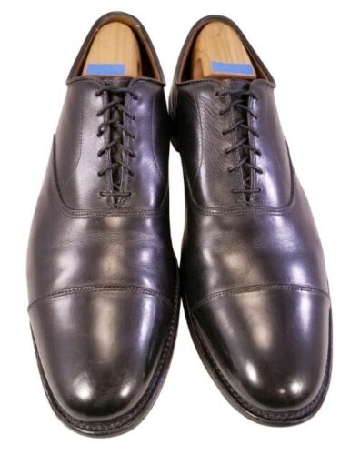 ALLEN EDMONDS PARK AVENUE BLACK LEATHER CAP TOE OXFORDS MAN SIZE 14 B