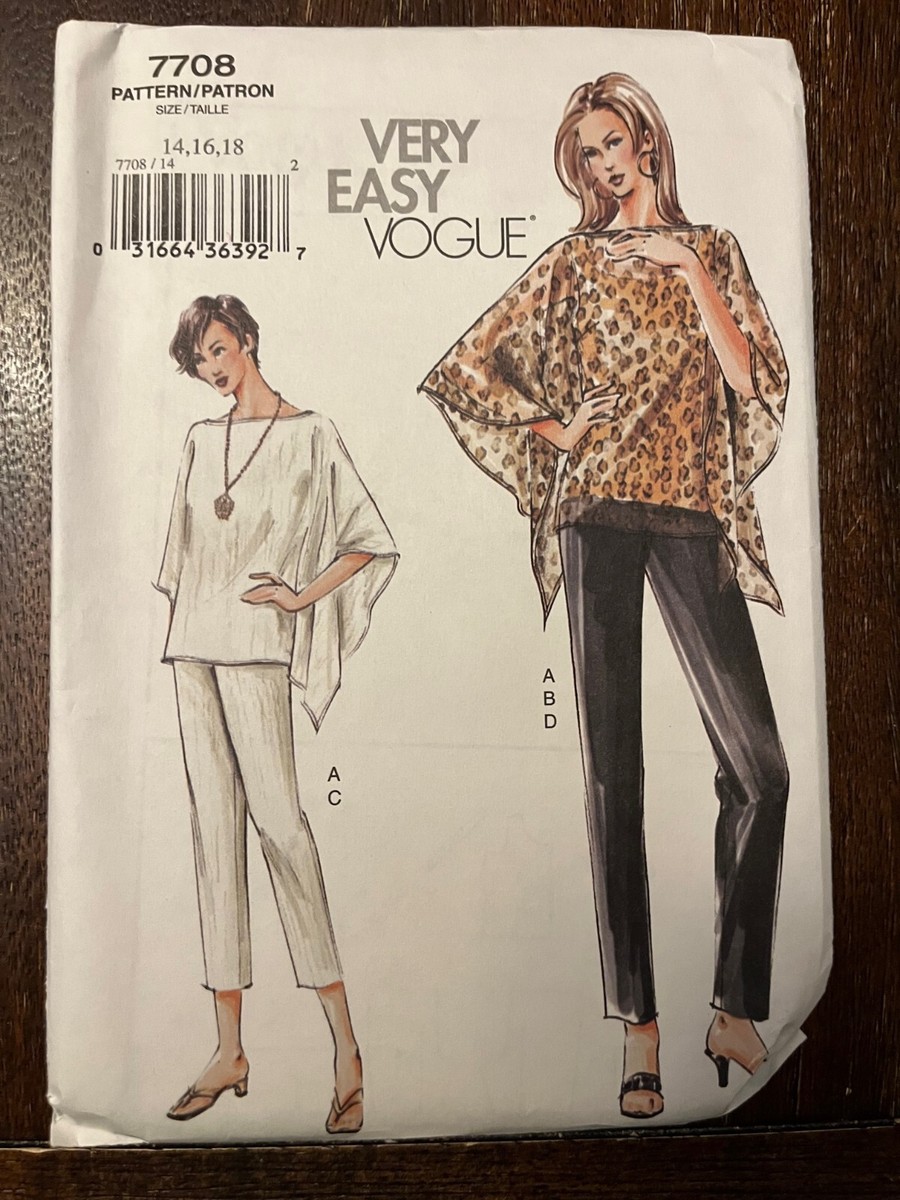 ユー Vogue 7708 UNCUT Sewing Pattern, Misses' Petite Top, Tank Top