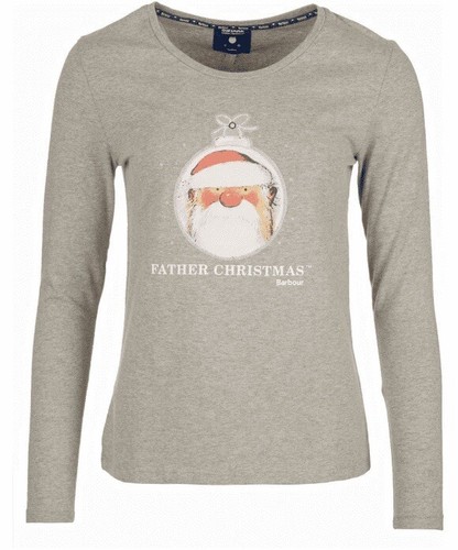 Ladies Barbour Alice Long Sleeve T-shirt Raymond briggs Father Christmas 12