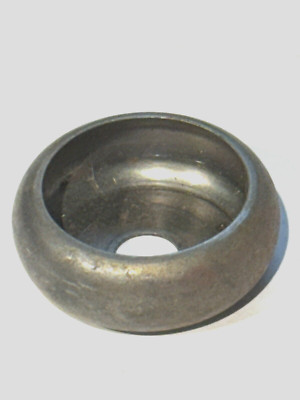 LOT  OF 2:  Old stock 1-5/8'' DIa.,  Unf. Steel Cup, Break, Bobeche, lamp part