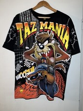 Vintage Tazmanian Devil RARE All Over Print  Tazmania  T Shirt Size Large