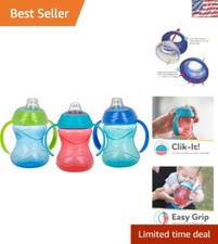 Travel-Friendly No-Spill Sippy Cups - 10 oz Soft Spout, 3-Pack for 4 