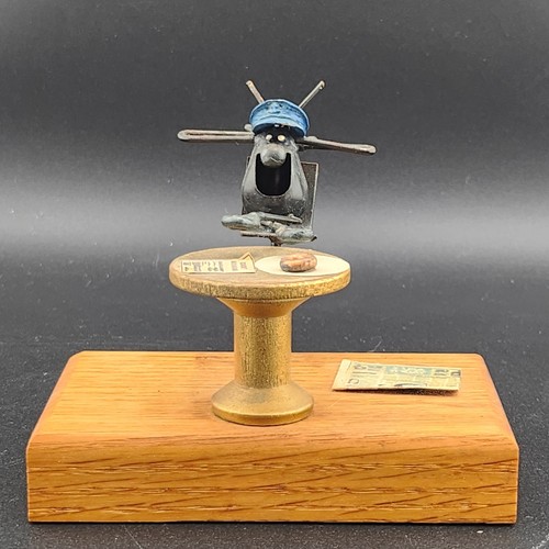 Vintage Greg Quayle Metal Sand Flea Cop Police Sculpture Figurine Court Summons - Picture 1 of 13