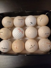 Set Of 12 Vintage Golf Balls Including Titleist Box