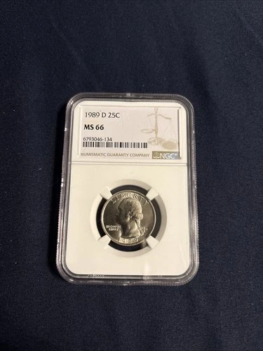 1989 D 25C MS 66 Quarter NGC Certified