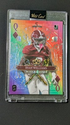 Ryan Williams 2024 Wild Card 5 Card Draw Stacked Deck 1/1 Rainbow Queen