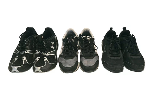 Lotto di tre scarpe uomo taglia 10 5 Asics Under Armour