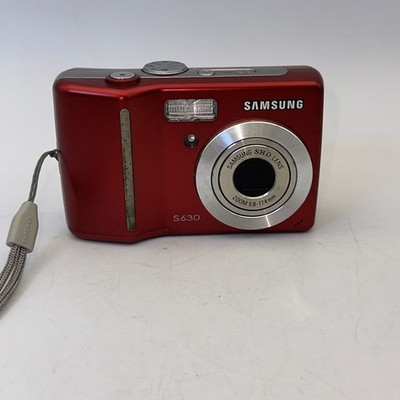 Samsung Digimax S630 6.0MP Digital Camera Red Tested Works With Sd Samsung Card