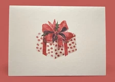 Vintage Oddballs Christmas Notecards - Watercolor- Polka Dot Gift Box - 10 Pk