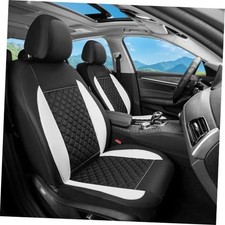 Seat Covers, Front Seat Covers 2 PCs, Automotive Seat Cover FrontPair White