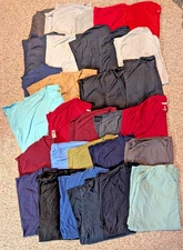 Lot of 32 Men’s Basic T-Shirts – Assorted Colors & Brands - Bulk Clothing Resell