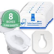 Reli. Toilet Seat Covers 2000 Pcs, 8 Packs of 250  Disposable Toilet Seat