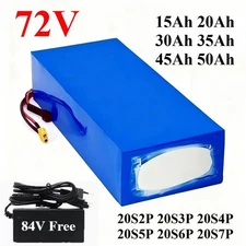 72V 45Ah 20S6P Li-ion Battery Pack with BMS for Electric Scooter High Power
