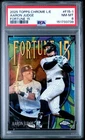 2025 Topps Chrome LogoFractor Aaron Judge Fortune 15 Yankees PSA 8