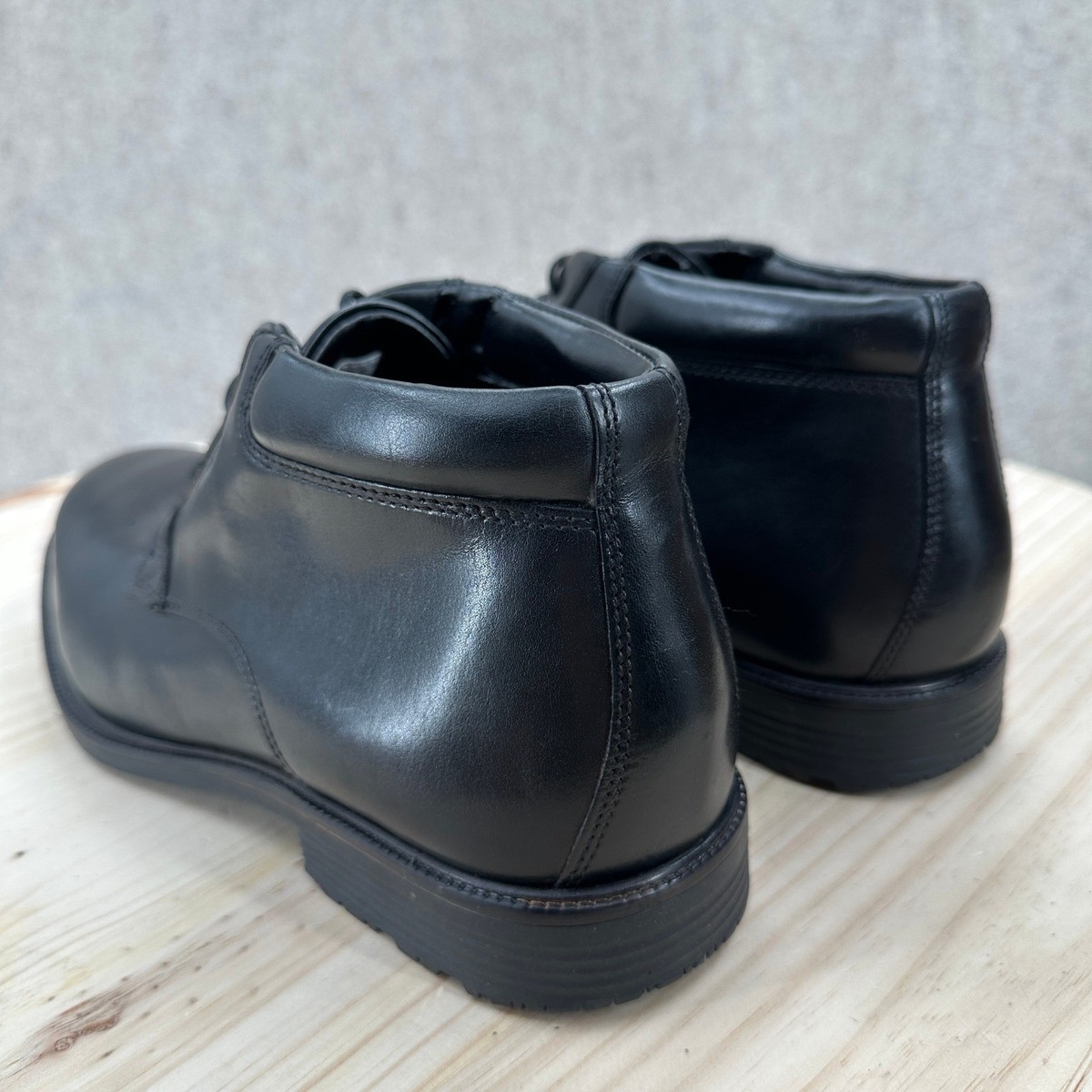 Rockport Hydro-Shield Waterproof Black Leather Ankle Chukka  display picture 2
