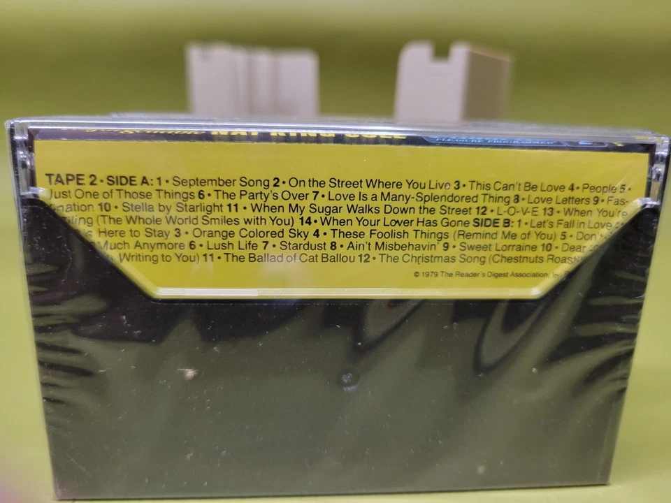 THE UNFORGETTABLE NAT KING COLE SEALED 3 CASSETTE READERS DIGEST w/ SONG HISTORY - Image 4 of 4