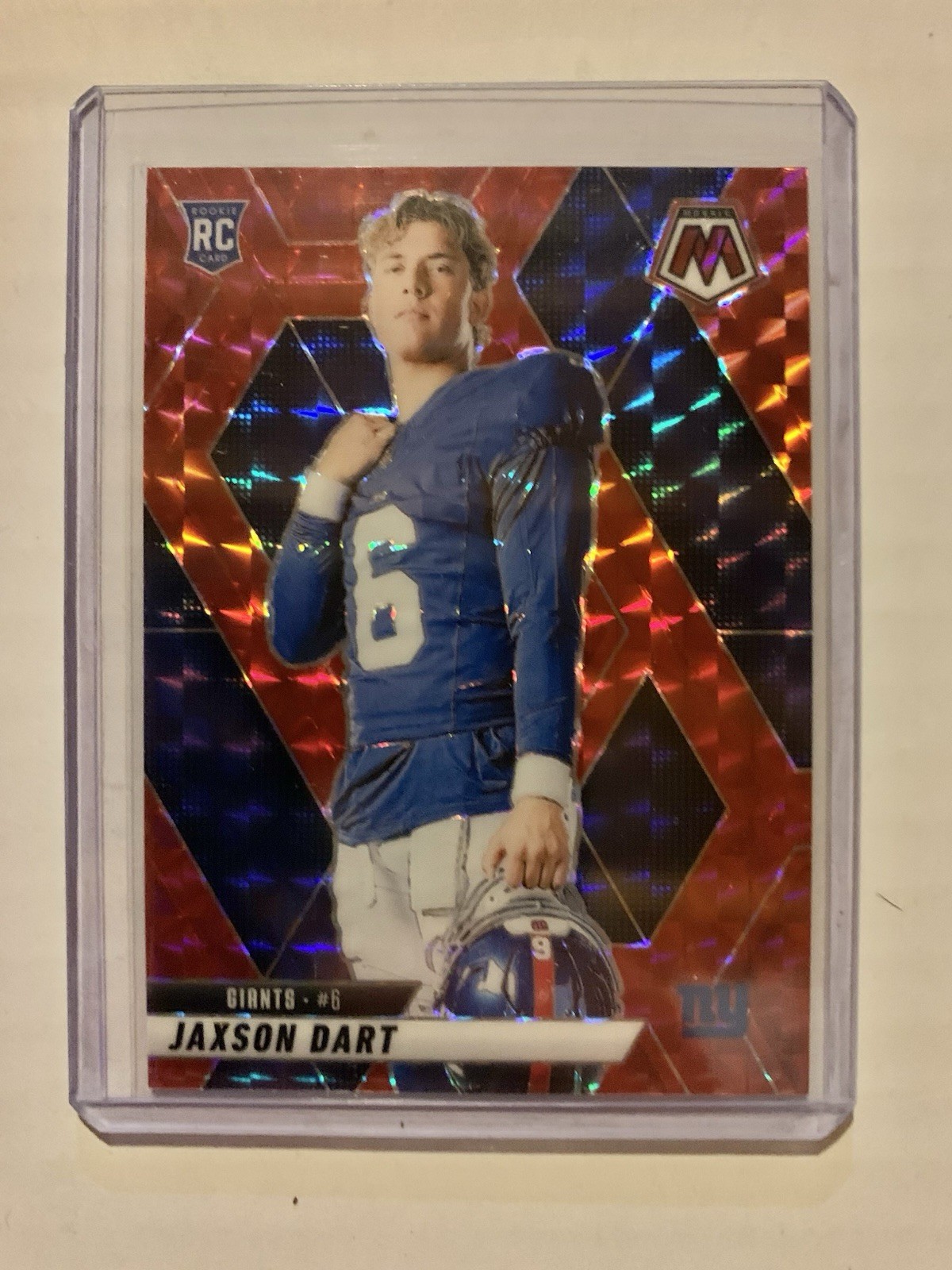 2025 Panini Mosaic #288 Jaxson Dart Variation Mosaic Red SP