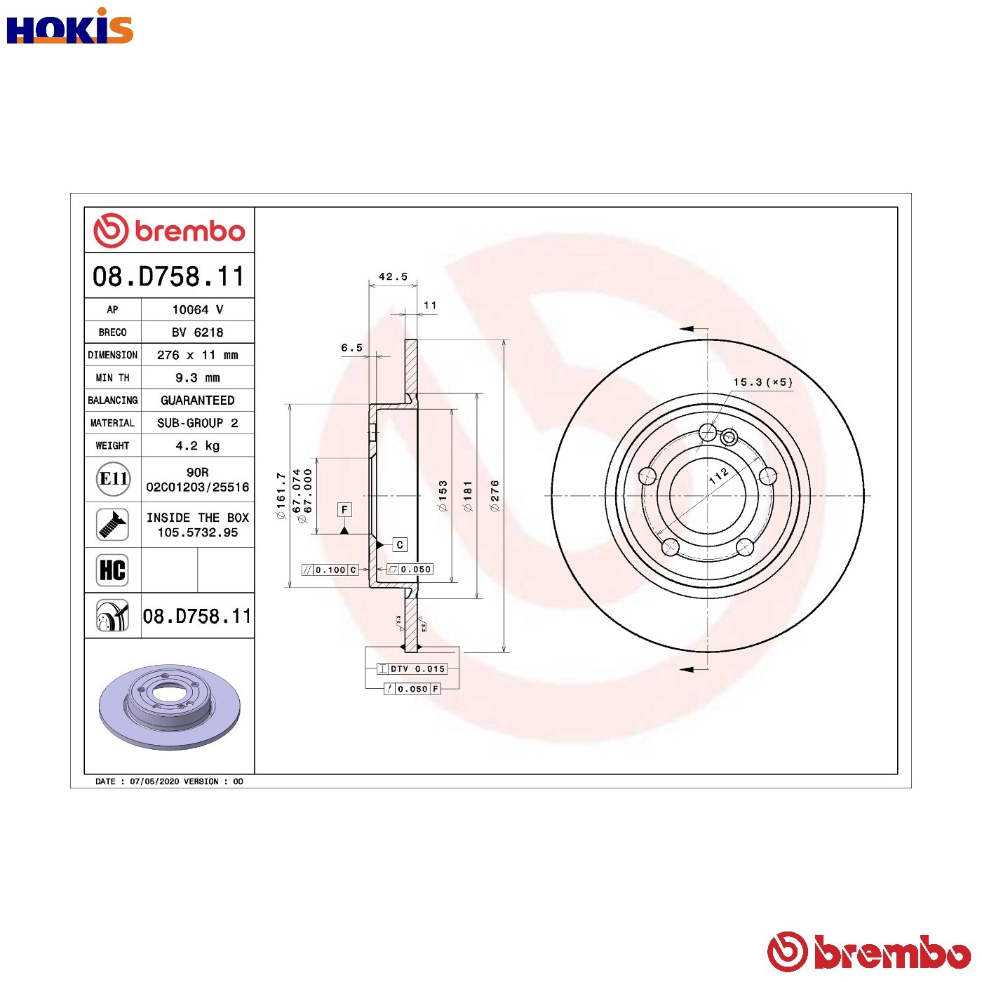 2x Brake Discs Pair Solid fits MERCEDES A200D 2.0D Rear 2018 on OM654.920 276mm - Image 31