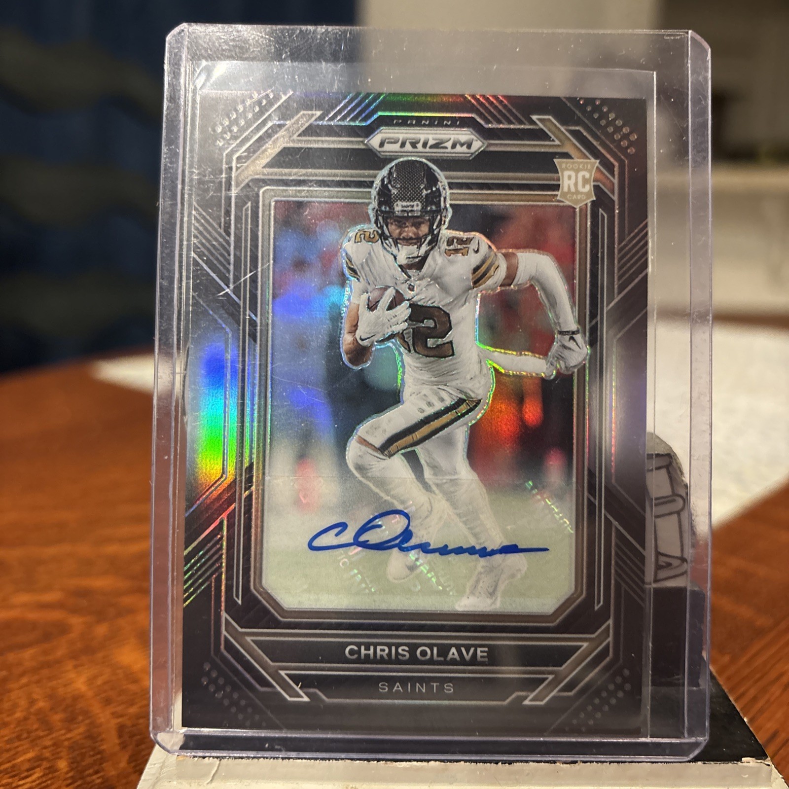 2022 Chronicles Chris Olave Prizm Black Silver Rookie Auto - Saints