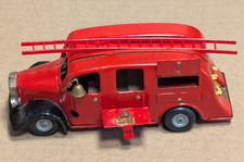 Vintage Tri-ang Minic 62M Fire Engine Tin Wind-Up Toys England 1950's