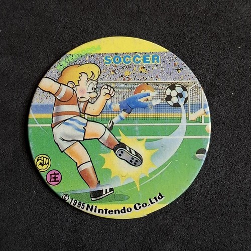Soccer 1985 Nintendo Famicom Menko Card Round Retro Showa Era - Imagen 1 de 2