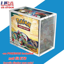 Pokemon Booster Box Acrylic Protective Display Case Magnetic UV Rejection