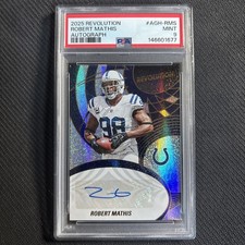 2025 Panini Revolution Robert Mathis #AGH-RMS Auto Numbered 102/199 PSA 9 MINT