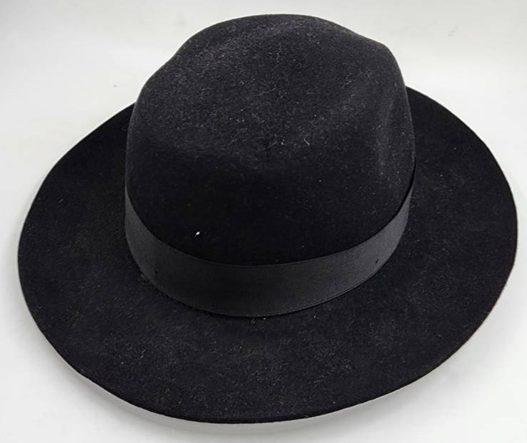 Borsalino alessandria 59㎝ Borsalino Alessandria Superior Fur Felt Hat Men's 60cm/7.5US Black