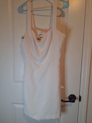 NWT Wilfred Aperature Ivory White Tie Back Dress Quiet Luxury Size 16
