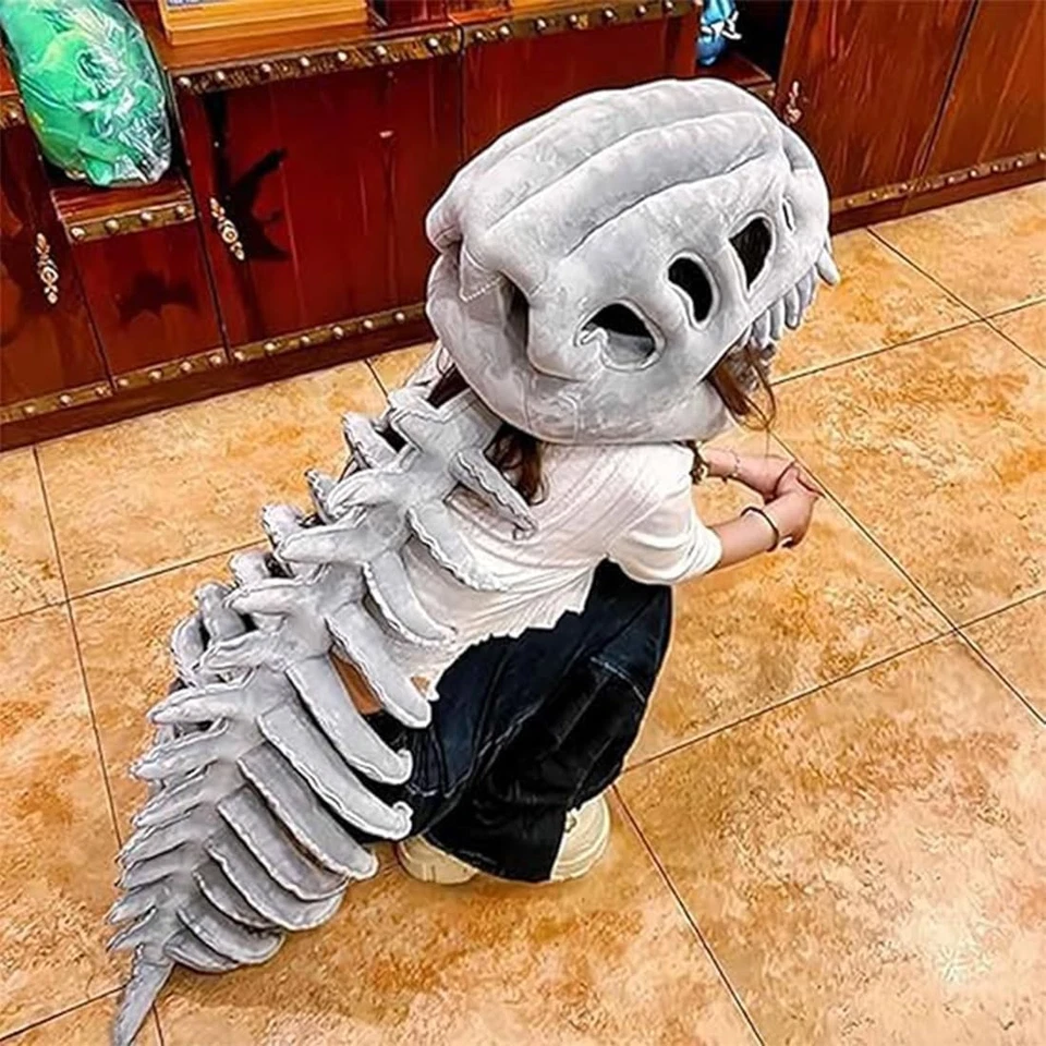 Spinosaurus Plush Dino Outfit Spinesaurus Realistic Dinosaur Costume-3D Skeleton - Image 2 of 4