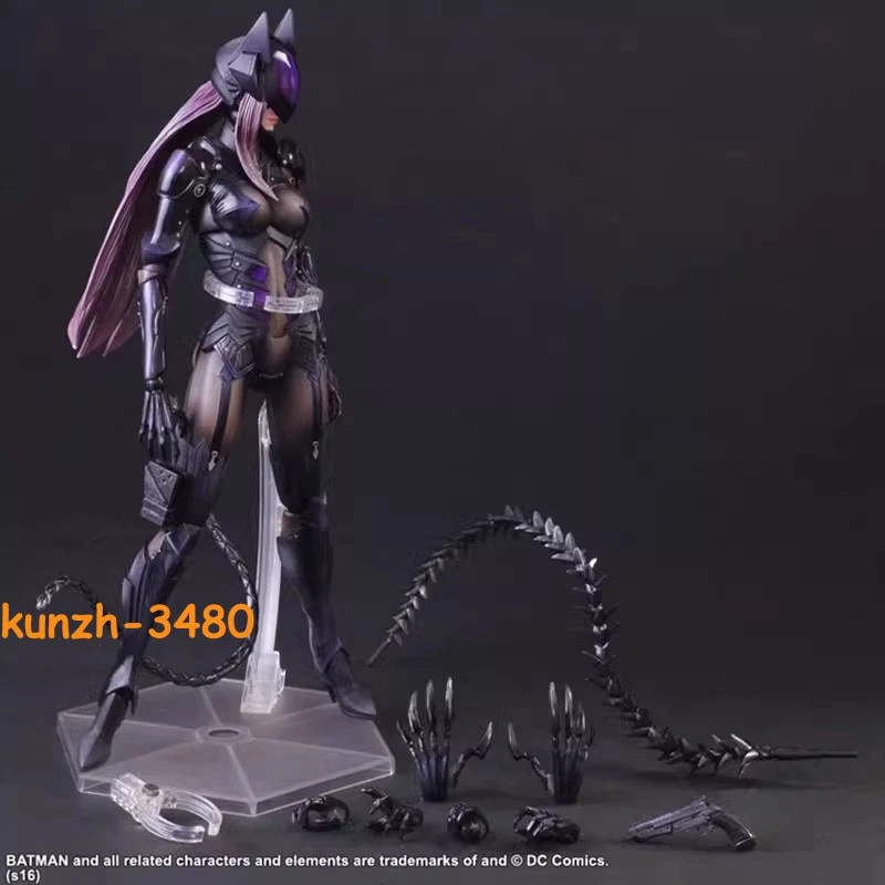 Boneco de ação Play Arts Kai Catwoman Tetsuya Nomura coleção modelo presente na caixa - Imagem 3 de 4