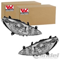 2X Van Wezel H7/H1 Scheinwerfer Set Links+Rechts Passend FüR Peugeot 307